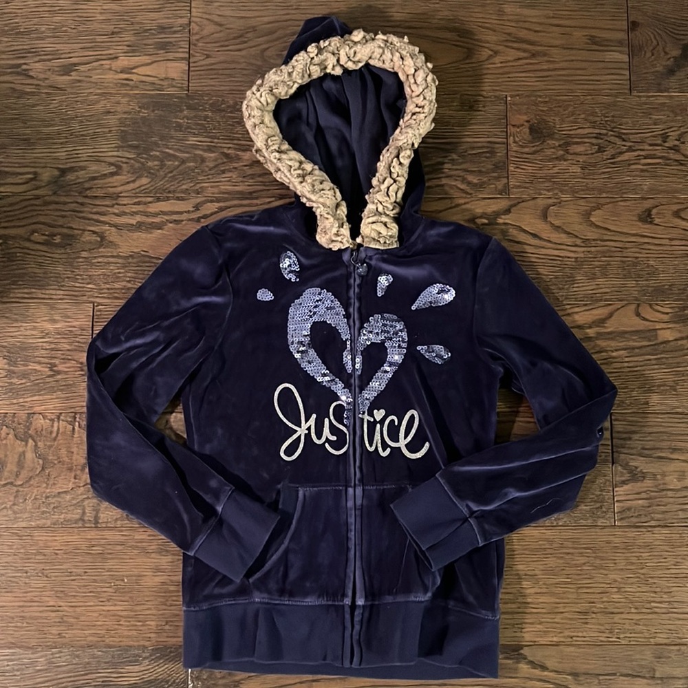 Girls Velvet Justice Zip Up